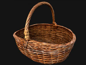 Wicker Basket 3D Model