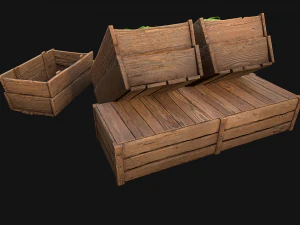 Cabbage Box Crate Stand 3D Model