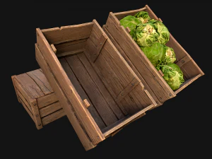 Cabbage Box Crate Stand 3D Model