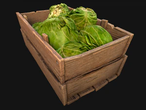 Cabbage Box Crate Stand 3D Model