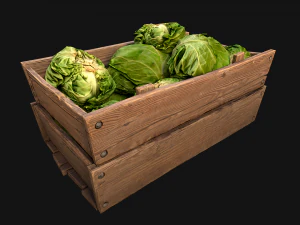 Cabbage Box Crate Stand 3D Model