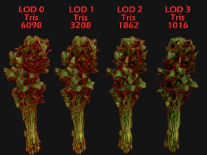 Dill Parsley Onion Green 3D Model