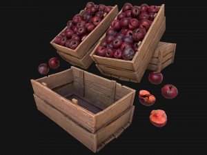 Plums Crate Stand Box 3D Model