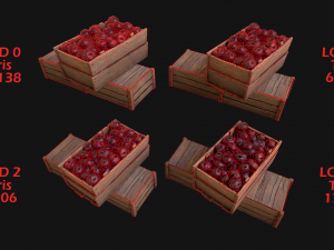 Plums Crate Stand Box 3D Model