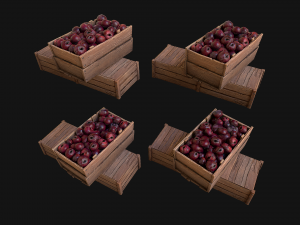 Plums Crate Stand Box 3D Model