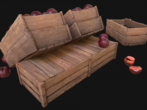 Plums Crate Stand Box 3D Model