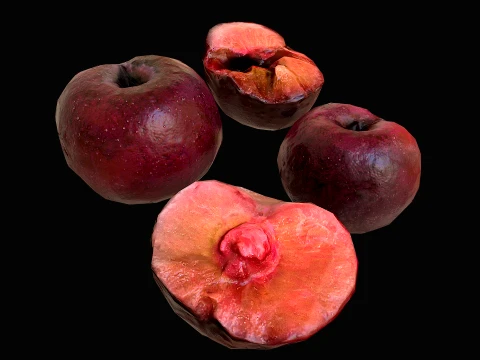 Plums Crate Stand Box Farm Village Food 3D Model