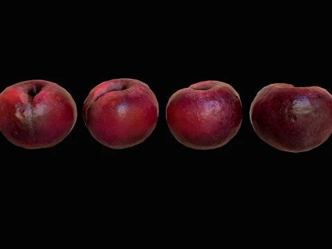 Plums Crate Stand Box Farm Village Food 3D Model
