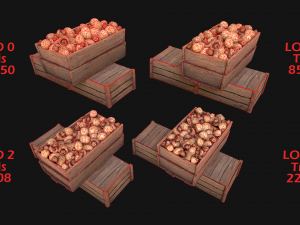 Mushrooms Crate Stand Box 3D 模型