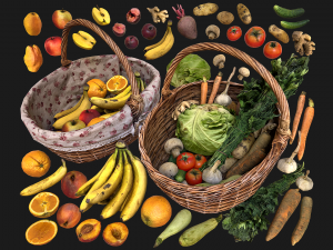 Fruits and Vegetables Collection 3D Model