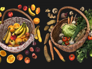 Fruits and Vegetables Collection 3D Model