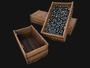Blueberry Crate Box 3D Model