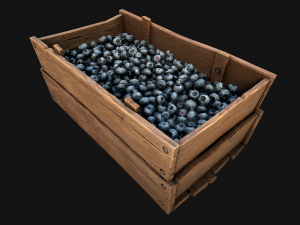 Blueberry Crate Box 3D Model