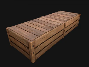 Blueberry Crate Box 3D Model
