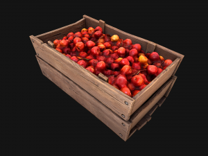 Cherries Crate Box 3D Модель