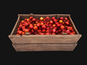 Cherries Crate Box 3D Модель