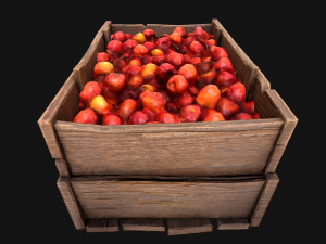 Cherries Crate Box 3D Модель