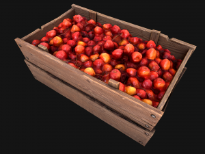 Cherries Crate Box 3D Модель