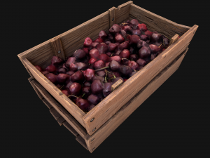 Cherries Crate Box 3D Модель