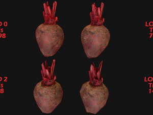 Set of Boxes of Vegetables Crate 3D Model