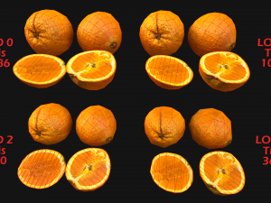 Set of Boxes of Fruits Crate Medieval 3D Model