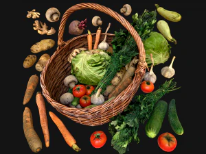 Medieval Market Vegetable Stalls Tent Pack 3D Model