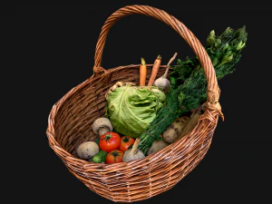 Medieval Market Vegetable Stalls Tent Pack 3D Model