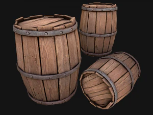 Medieval Market Fruit Stalls Tent Pack Bazaar Food Stand 3D Model