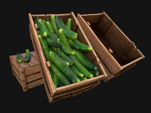 Medieval Market Stalls Cylindrical Tent Fruits Vegetables 3D Model