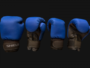 Boxing Gloves Blue 3D 模型