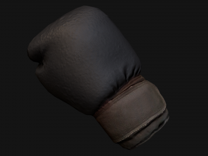 Boxing Gloves Black 3D Model