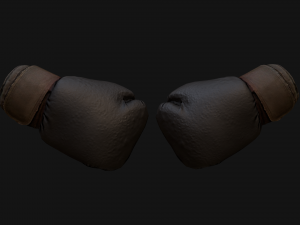 Boxing Gloves Black 3D Model