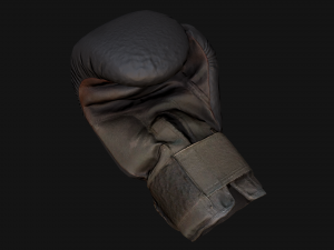 Boxing Gloves Black 3D Model