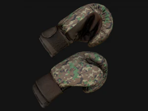 Boxing Gloves Green Military 3D Model