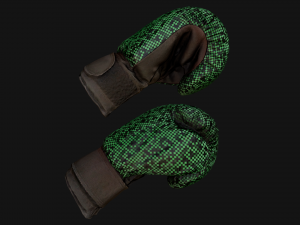Boxing Gloves Green Military 3D Model