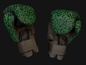 Boxing Gloves Green Military 3D Model