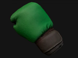 Boxing Gloves Green Military 3D Model