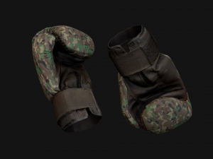 Boxing Gloves Green Military 3D Model