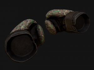 Boxing Gloves Green Military 3D Model