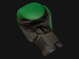 Boxing Gloves Green Military 3D Model