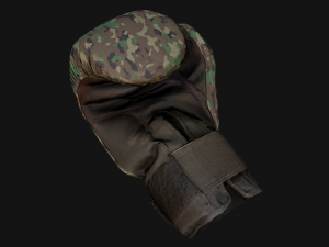 Boxing Gloves Green Military 3D Model