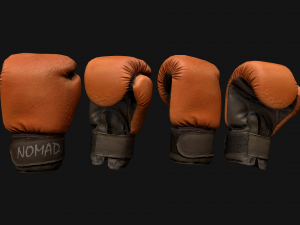 Boxing Gloves Orange Modelo 3D