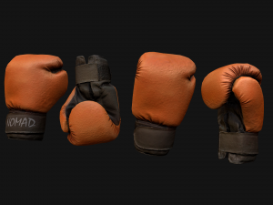 Boxing Gloves Orange Modelo 3D