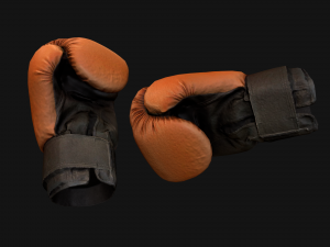 Boxing Gloves Orange Modelo 3D