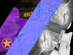 Boxing Gloves Purple Star 3D Модель