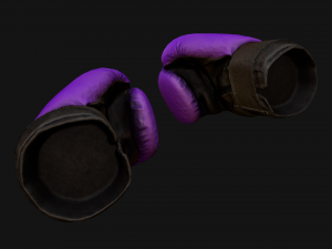 Boxing Gloves Purple Star 3D Модель