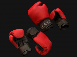Boxing Gloves Red 3D 모델