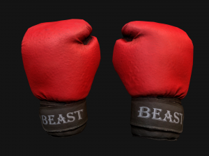 Boxing Gloves Red 3D Model