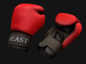 Boxing Gloves Red 3D Model