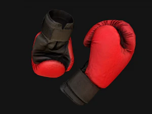 Boxing Gloves Red 3D Model
